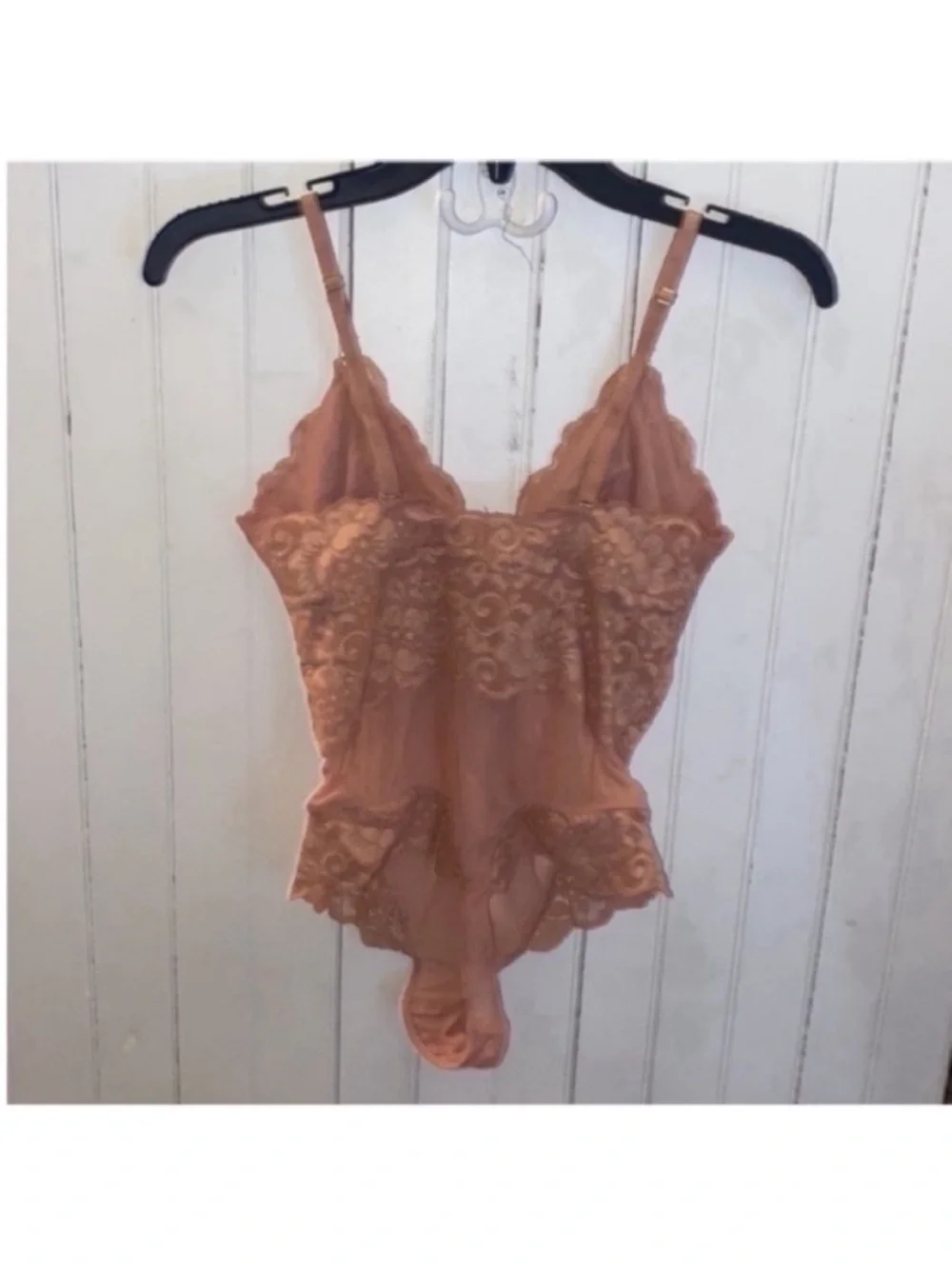 Free People HAH Smarty Pants Bodysuit Copper Rose Size S